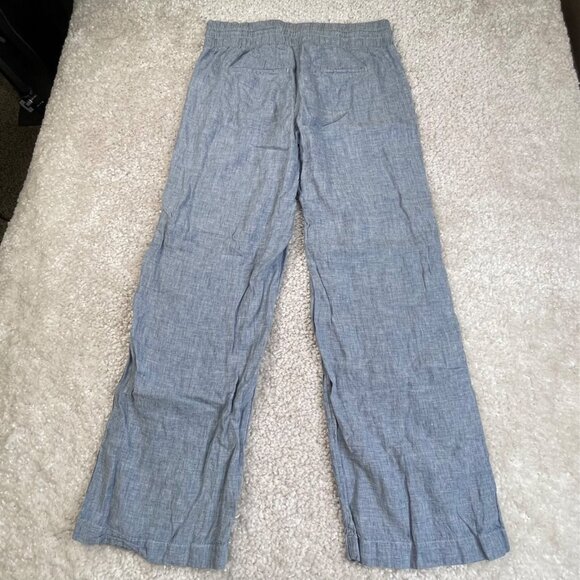 Athleta Cabo Linen Wide Leg Pants Chambrey Blue - Picture 4 of 11